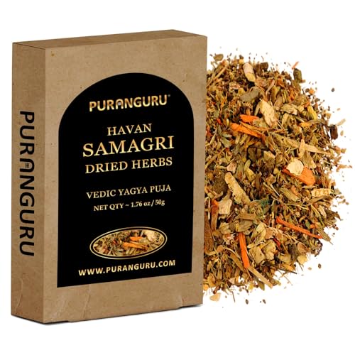 Havan Samagri Fragrant Dried Herbs | 50g | Vedic Yagya Hawan Burning Chips