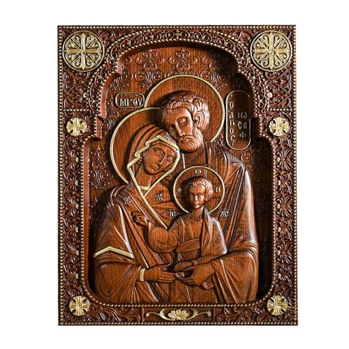 bgcarpenter Handmade Wooden Holy Family Wall Decor-20 Inch - color: Holy Family, size: 20 Inch
