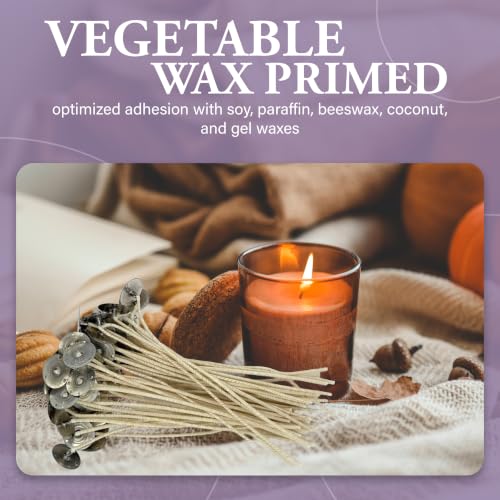 HTP 93 6 Inch Candle Wicks, 50 Count Pre-Waxed Pre-Tabbed - size: 50 HTP - 93