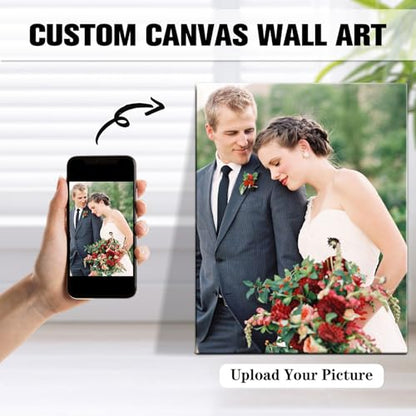 Custom Canvas Prints with Your Photos, Personalized Wall Art for Home Decor - size: 11"L x 14"W