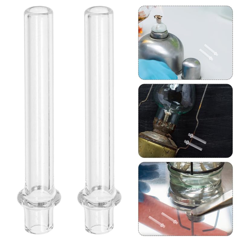 PRETYZOOM 6 Pack Wick Holders for Oil Lamps Glass Wick Tubes Replacement Parts for Kerosene Lamp Lantern Tea Light Torch Lamp and Oil Lamps Accessories for Home Lighting