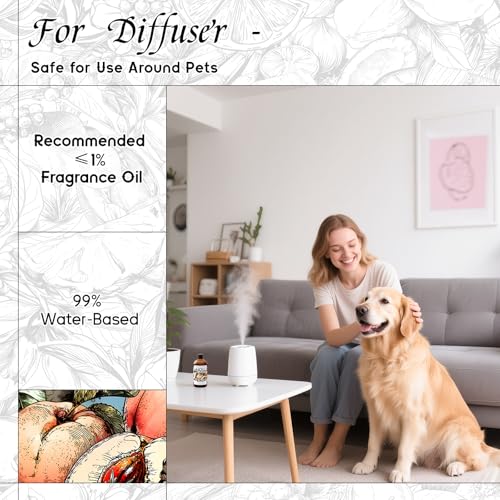 HIQILI Peach Fragrance Oil for Home Diffuser, Body Spray - 5.07 Fl Oz - size: 5.07 Fl Oz (Pack of 1)
