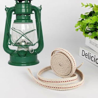 1 Roll/ 6.5 Feet Oil Lamp Wick, 3/8 Inch Flat Cotton Wick Replacement for Oil Lamps, Lanterns, Oil Burners (3/8", 1) - size: 3/8"