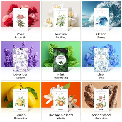 MYARO 12 Pack Peppermint Scented Sachets, Closet Deodorizer Car Freshener - color: Mint, size: 12 Packs