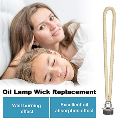 Maitys 4 Pcs Oil Lamp Wicks for Catalytic Fragrance Burner, Silver - color: Silver