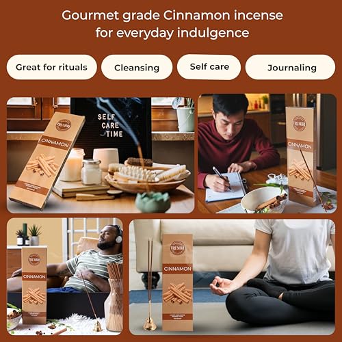 Cinnamon Incense Sticks - Pack of 100 Insence-Sticks - Incienso De Canela Made with Natural Inscent Ingredients - Scented Insense Non Toxic Incents - color: Cinnamon