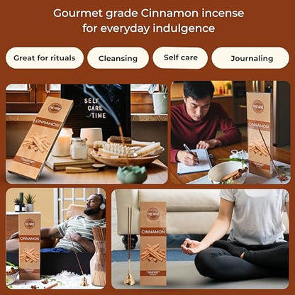 Cinnamon Incense Sticks - Pack of 100 Insence-Sticks - Incienso De Canela Made with Natural Inscent Ingredients - Scented Insense Non Toxic Incents - color: Cinnamon