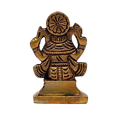 eSplanade Brass Ganesha Idol for Car Dashboard God Idol - 1.2" Inches Ganesha Murti for Desk Decor, Ganapati Statue, Ganapathi Sculpture | Antique Decor Item | Home Decor Gift Showpieces - style: Ganesha
