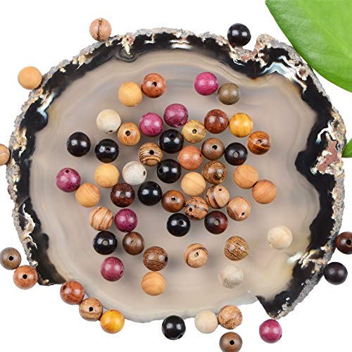 6mm Natural Mixed Wooden Round Loose Beads Jewelry Making KIT with Thread and Needles 960 PCS(12 Wooden, 6mm) - color: 12-Wooden, size: 6mm
