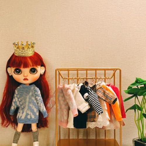 4Pcs Mini Alloy Crown 1/12 Scale Metal Doll Crown Tiny Miniature Crown for Handicrafts, Miniatures, Doll Headwear Accessories