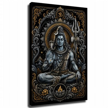 APIJECT Shiva Poster Romanticy Art, Spiritual India Yoga Studio Print - size: 24×36 inch