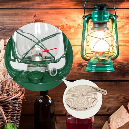 1 Roll/6.5 Feet Flat Oil Lamp Wick, 1/2 Inches Cotton Wick Replacement for Kerosene Burner, Lantern, Lamps (1, 1/2 inch) - size: 1/2 inch