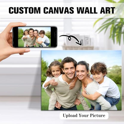 Custom Canvas Prints with Your Photos, Personalized Wall Art for Home Decor - size: 11"L x 9"W