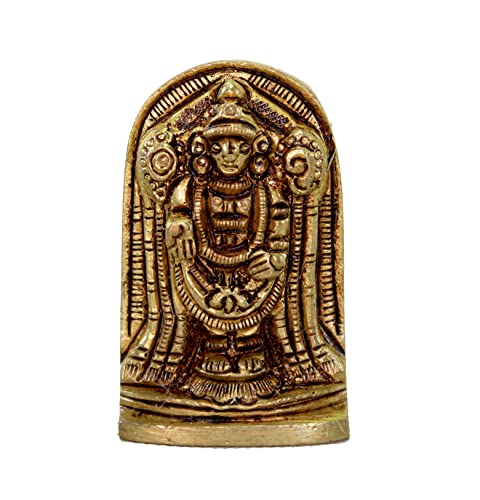 eSplanade Brass Lord Hanuman Idol Car Dashboard God Idol - 2.5" Inches Lord Balaji Murti for Desk Decor, Bajrangbali Statue, Hanuman Murti | Antique Decor Item | 100% Pure Brass, House Warming Gift - style: Bajrangbali