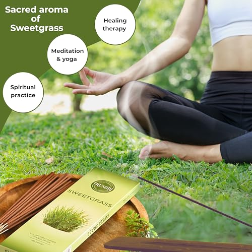 Sweetgrass Incense Sticks - Pack of 100 Inscents-Sticks - Made with Non Toxic Insence Ingredients - Scented Incienso Spiritual Insense Natural Agarbatti Incents - color: Sweetgrass