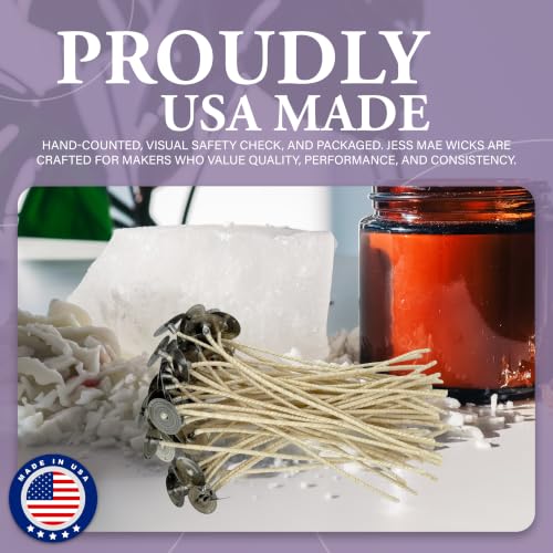 HTP 104 6 Inch Candle Wicks, 50 Count Pre-Waxed Pre-Tabbed - size: 50 HTP - 104