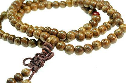 Luos 108 Lotus Seed Buddha Prayer Mala Necklace - J089