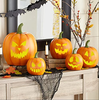 Pumpkin Face Stencils 6" Jack O Lantern Stencils Reusable Halloween Stencil - style: Halloween Face/6IN