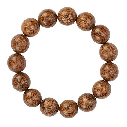 Prayer Bead bracelet Mala Beaded Bracelets for Men Women 12/15MM … - color: 15mm 15 beads Gold sandalwood