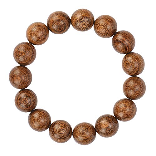 Prayer Bead bracelet Mala Beaded Bracelets for Men Women 12/15MM … - color: 15mm 15 beads Gold sandalwood