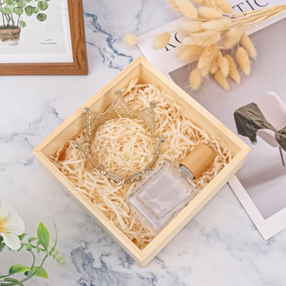 10 Pack 6 x 6 Inches Unfinished Wooden Boxes, Small Unfinished Square Wood Box Bulk, Small Wooden Box for DIY, Jewelry Storage, Home Decor, Succulent Plant Pot - size: 10 Pack 6 x 6 Inches