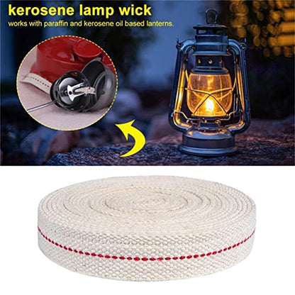 1" Inch Wide Oil Lamp Wick, Cotton Lantern Wick Oil Lantern for Kerosene Burner Lighting & Paraffin Oil Wick (3 Rolls, 6 Foot Each) - size: 1" 6 Ft (3-Pack)