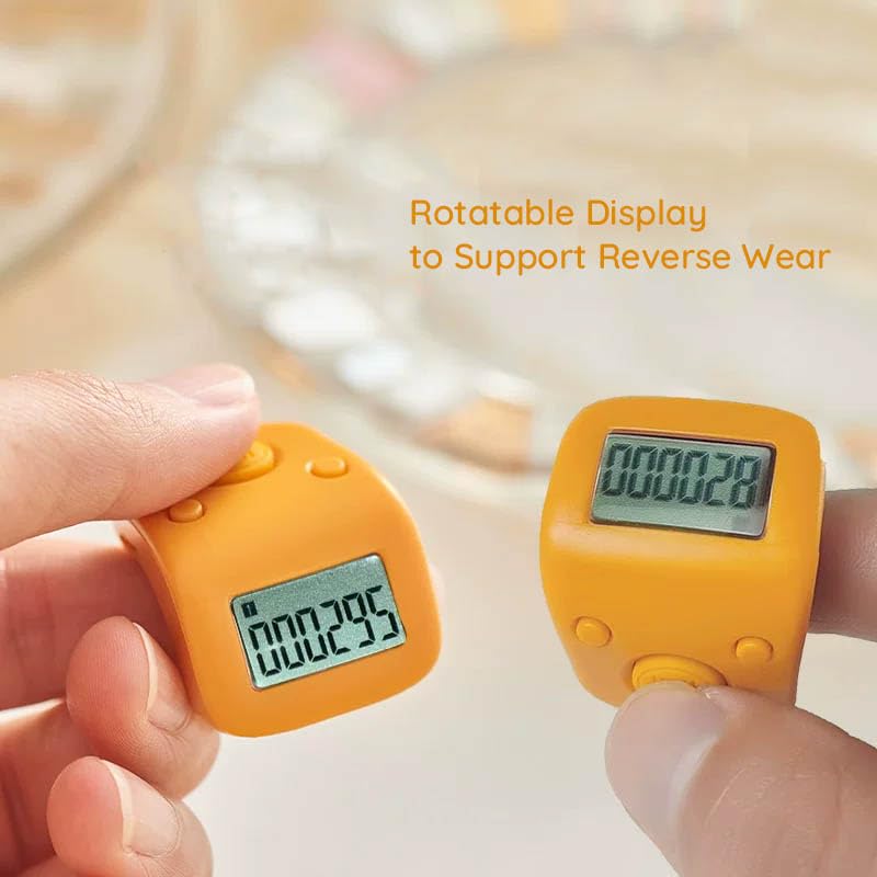 Rechargeable Silent Finger Counter 6 Channels Digital Tasbih Tally Clicker with LED for Prayer Knitting Sports Gift - color: Purple X