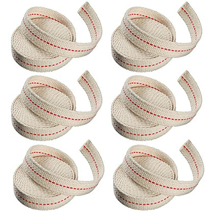 3/4 Inch Wide Oil Lamp Wick, Cotton Lantern Wick Oil Lantern for Kerosene Burner Lighting & Paraffin Oil Wick (6 Rolls, 6 Foot Each) - size: 3/4" -36 Ft