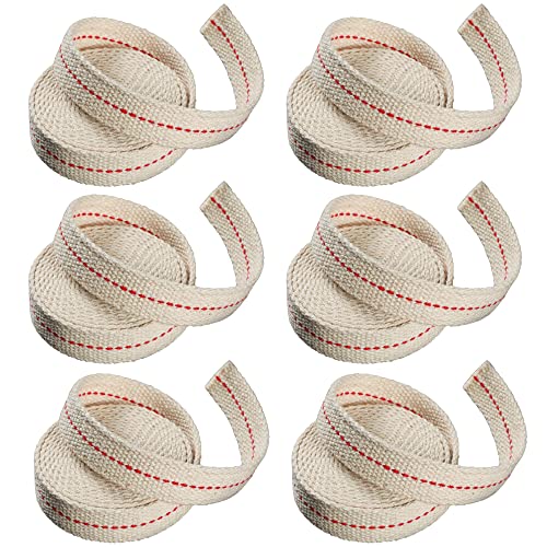 3/4 Inch Wide Oil Lamp Wick, Cotton Lantern Wick Oil Lantern for Kerosene Burner Lighting & Paraffin Oil Wick (6 Rolls, 6 Foot Each) - size: 3/4" -36 Ft