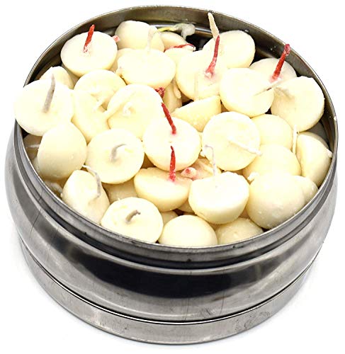 Nexxa Pure Cow Ghee Wicks (Pack of 100 Pcs) in Steel Box Readymade Diya Batti/puja Batti