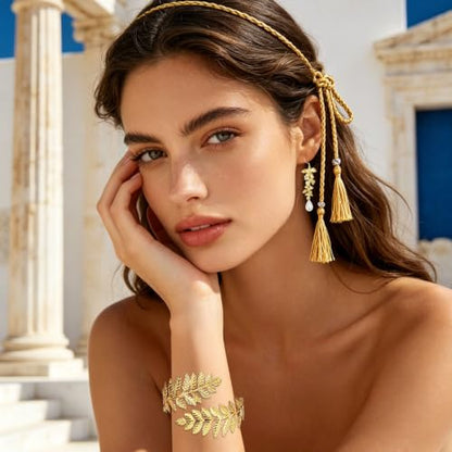 NEWITIN 20 Pieces Greek Goddess Costume Accessories Set for Women - color: Gold A