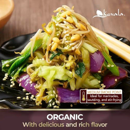 Kevala Organic Toasted Sesame Oil - 1 gal, Made with Organic Sesame Seeds - size: 128 Fl Oz (Pack of 1)