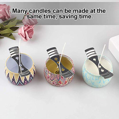 DINGPAI 20pcs Candle Wick Holder & 180 Stickers, Candle Making Supplies - size: 20pcs holders 180pcs stickers