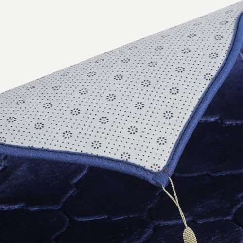 JE JOUE Prayer Rug Muslim Mat Islamic - Thickening Sponge Muslim Rug for Men Women Eid Travel Ramadan, Soft Luxury Great for Knees and Forehead (Grayish Blue - color: Grayish Blue