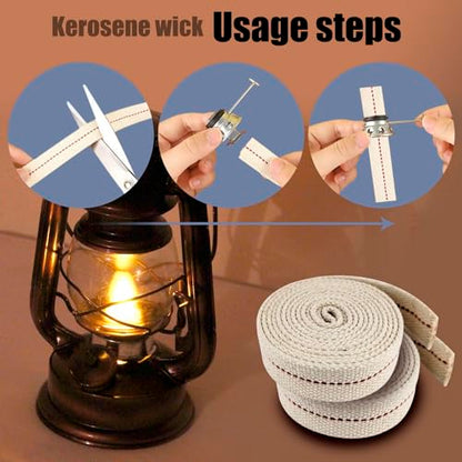 1 Roll/6.5 Feet Flat Oil Lamp Wick, 1 Inc Cotton Wick Replacement for Kerosene Burner, Lantern, Lamps (1, 1 inch) - size: 1 inch