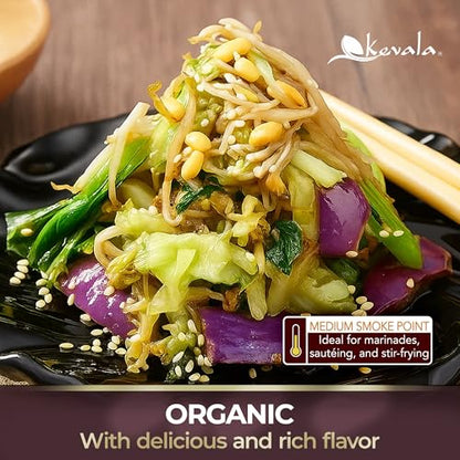 Kevala Organic Toasted Sesame Oil | Pure & Kosher | 64 fl oz | 1-Pack - size: 64 Fl Oz (Pack of 1)
