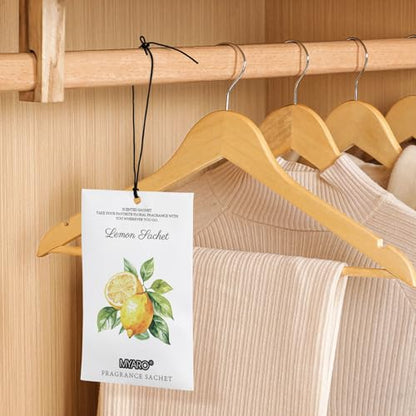 MYARO 12 Pack Lemon Scented Sachets, Closet Deodorizer Car Air Freshener - color: Lemon, size: 12 Packs