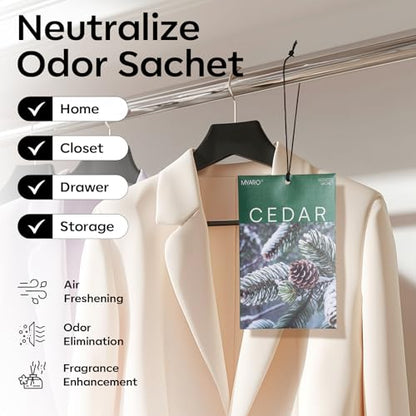 MYARO 20Pcs Cedar Scented Sachets, Closet Deodorizer Car Air Freshener - color: Cedar, size: 20 Packs