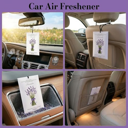 MYARO 12 Pack Lavender Scented Sachets, Closet Deodorizer Car Air Freshener - color: Lavender, size: 12 Packs