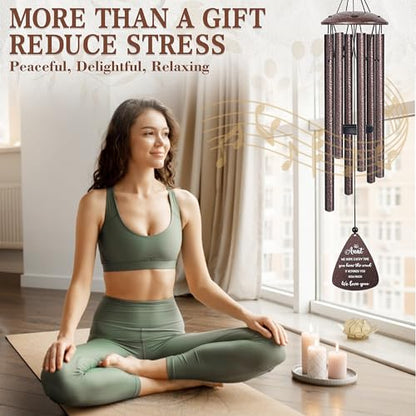 Aunt Gifts, 32" Bronze Wind Chimes, Birthday Gifts for Auntie from Niece - color: 3 - Aunt Gift