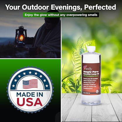Firefly - Premium Paraffin Lamp Oil 32 oz - Smokeless Indoor Fuel