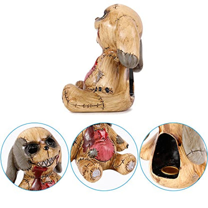 Cool Doll Cone Incense Burner Unique Resin Holder Halloween Decor - color: Doll