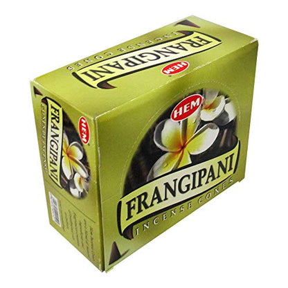 TRUMIRI Incense Cone Holder Bundle with Hem Firangipani Incense Cones - Pack of 12 (Approx 120 Cones) - color: Frangipani