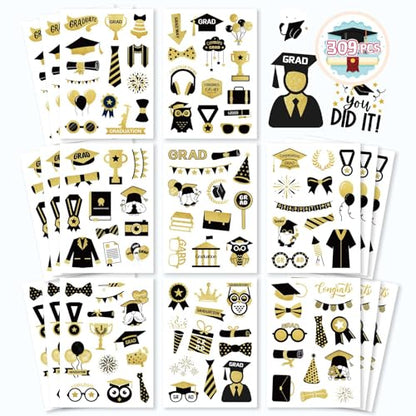 Graduation Cap Stickers Graduation Congrats Grad Class of 2026 - style: Graduation Stickers