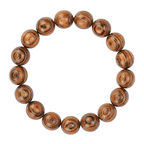 Prayer Bead bracelet Mala Beaded Bracelets for Men Women 12/15MM … - color: 12mm 17 beads Tiger skin