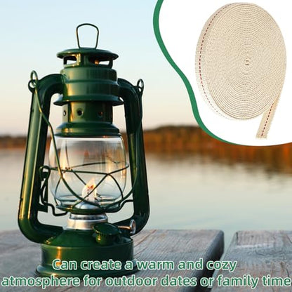 32.8 Feet Oil Lamp Wicks, 1/2 Inch Cotton Oil Lanterns Wick,Replacement Wick for Oil Burners,Kerosene Lamps & Paraffin Lanterns