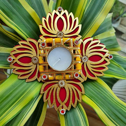 Rangoli | Traditional Tea Light Holders| Set of 5 Rangoli Candle Holders | Diwali Decorations| onam pongal| Rangoli Diya | Diwali diyas |Diwali Lights| Diwali Candles