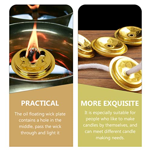 Brass Tube Wick Holder & Wick for Oil Cups, Glass Candles