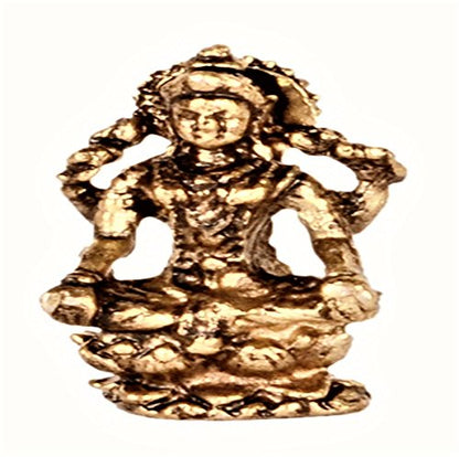 Purpledip Rare Miniature Statue Goddess Lakshmi (Laxmi): Unique Collectible Gift (11176)