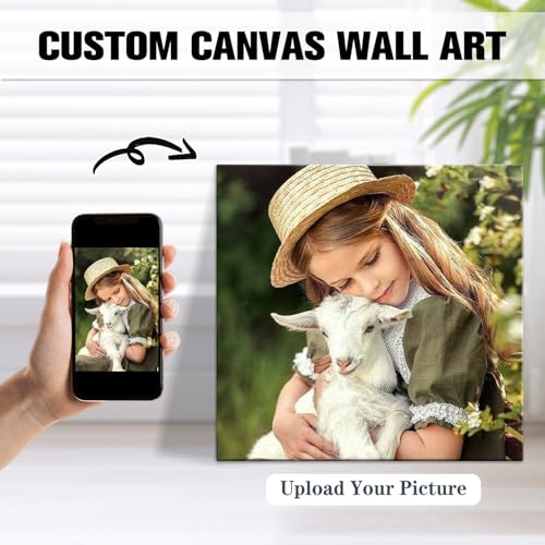 Custom Canvas Prints with Your Photos, Personalized Wall Art for Home Decor - size: 8"L x 8"W